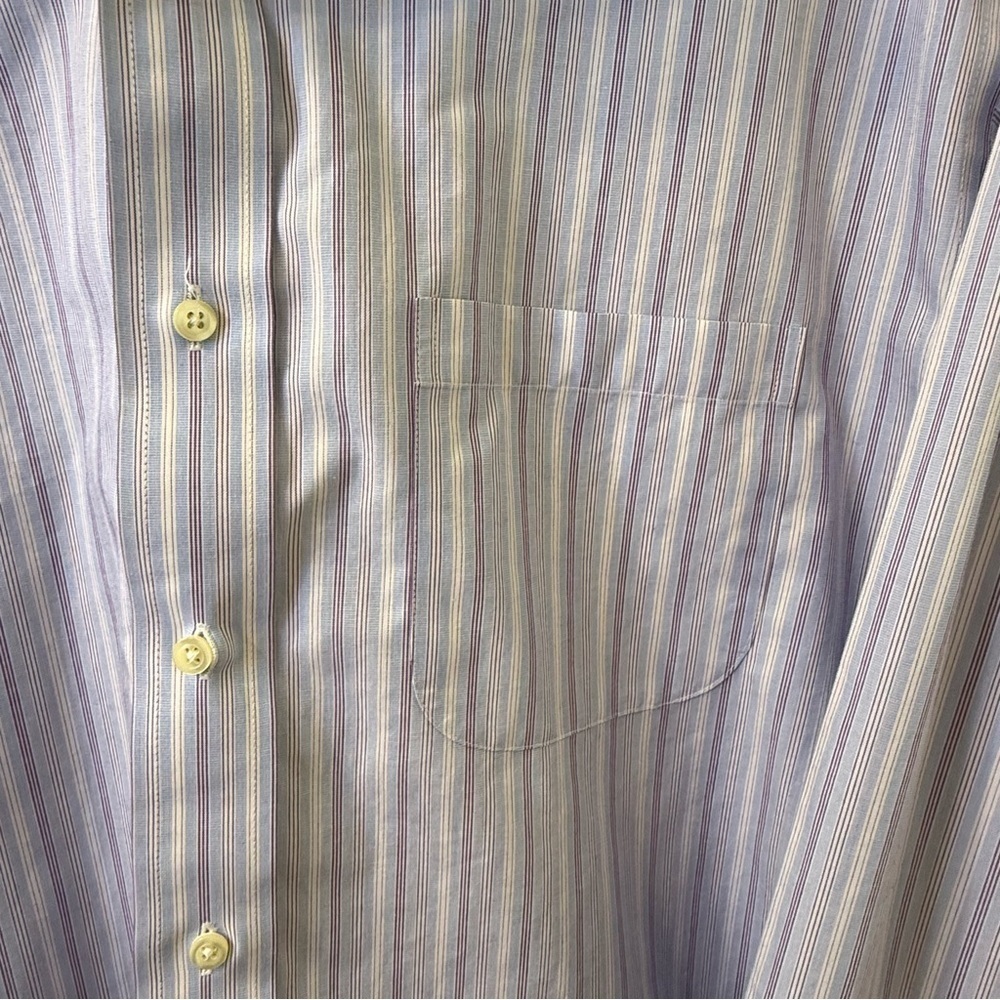 Brooks Brothers Blue and White Dress Shirt Classic Business Style - Picture 4 of 8
